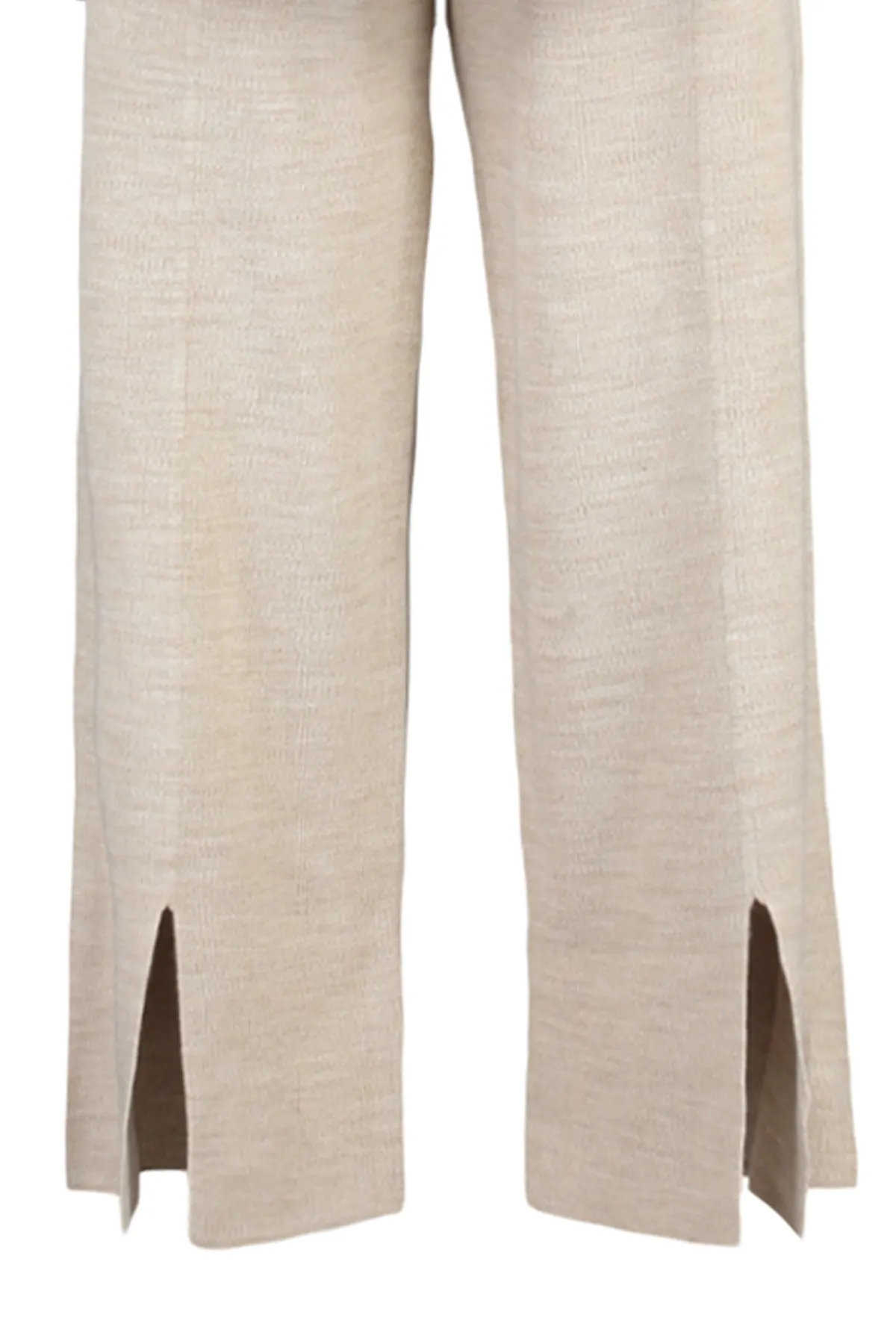 Trendyol Modest  Strickset aus Pullover und Hose mit Schlitzdetail in Stein TCTAW23US00030