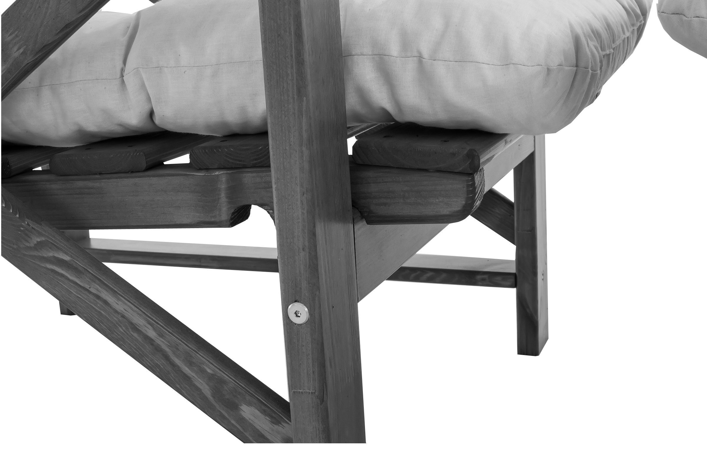 Home Feeling Gartensessel inklusive Auflage Hellgrau mit Relaxfunktion, Taupegrau