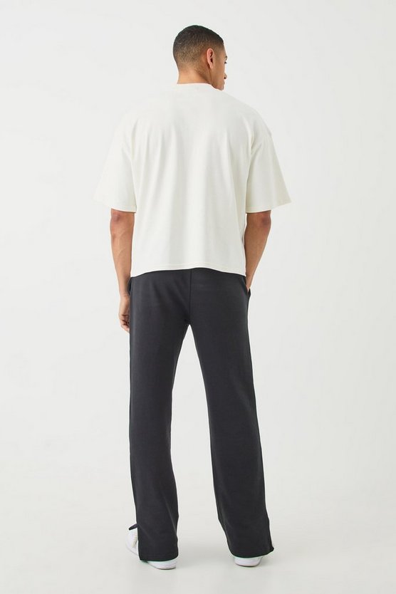 Kastiges Oversize T-Shirt mit Homme-Stickerei