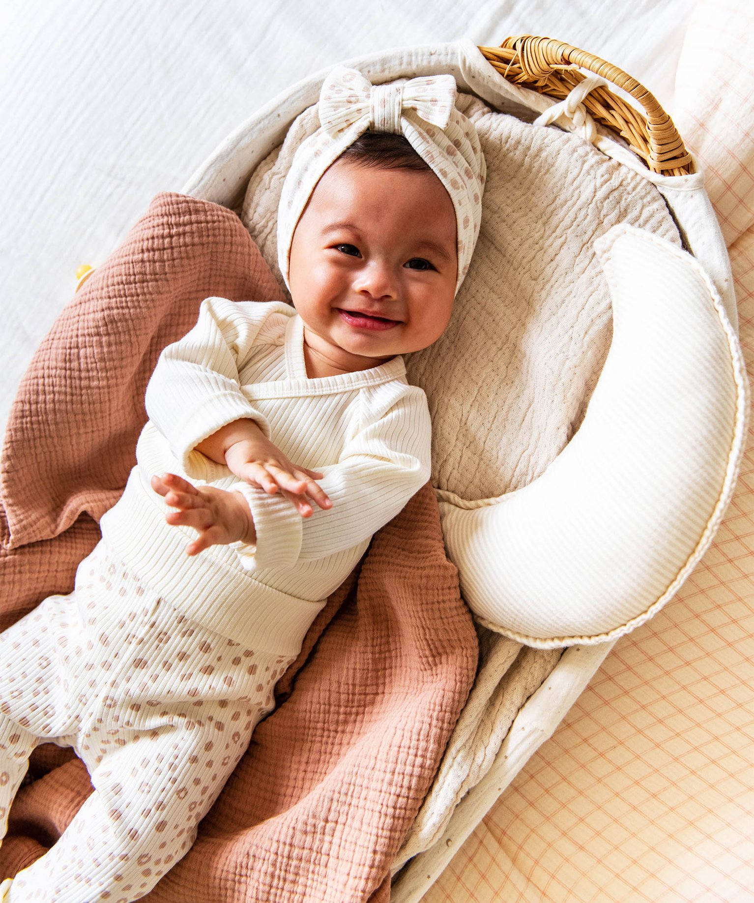 Ensemble de naissance évolutif 3 pièces : body + legging +... ecru | GEMO