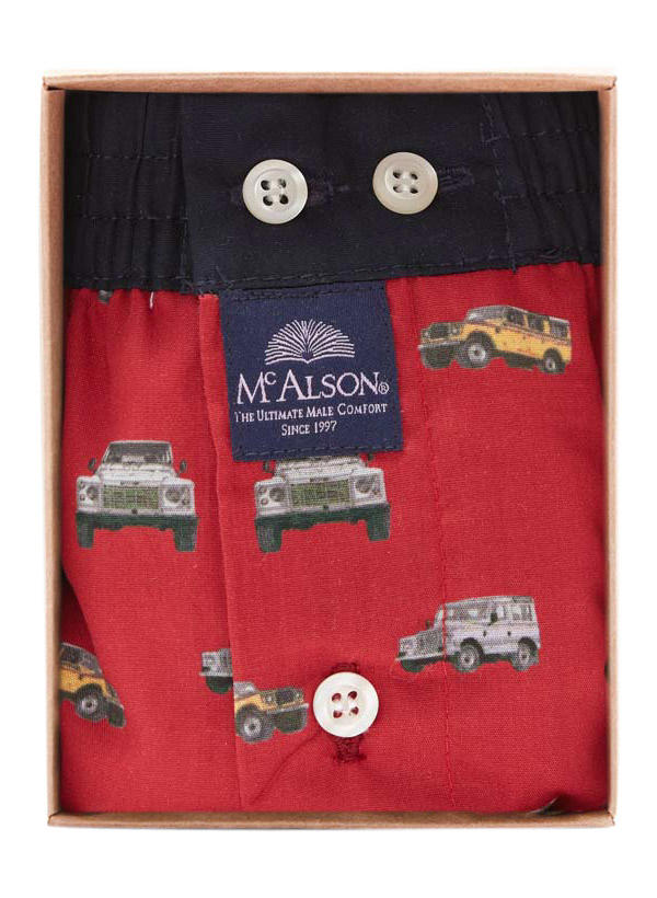 MC ALSON, Boxershorts, Baumwolle, rot gemustert
