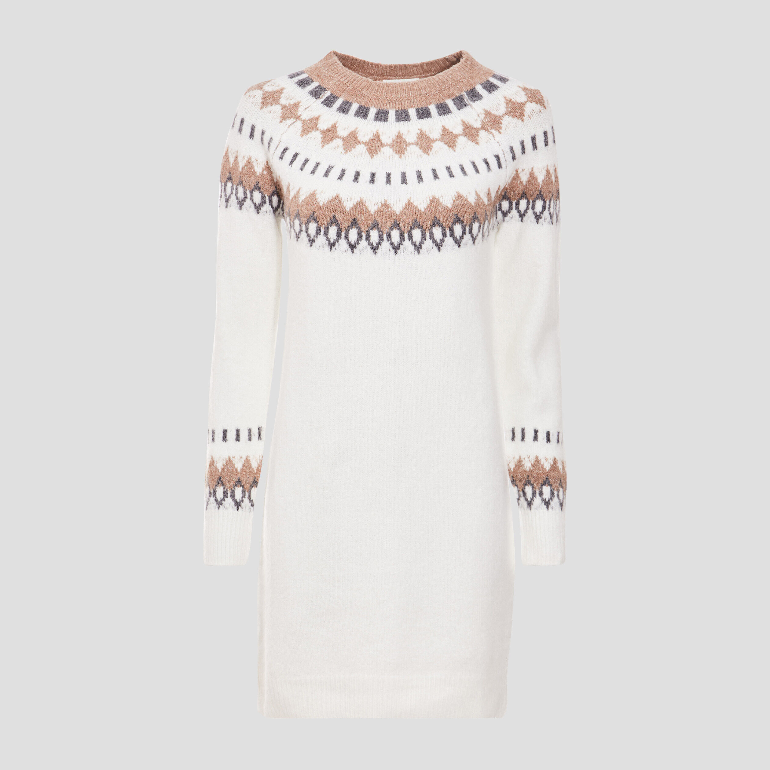 Robe pull droite ecru femme | Cache Cache