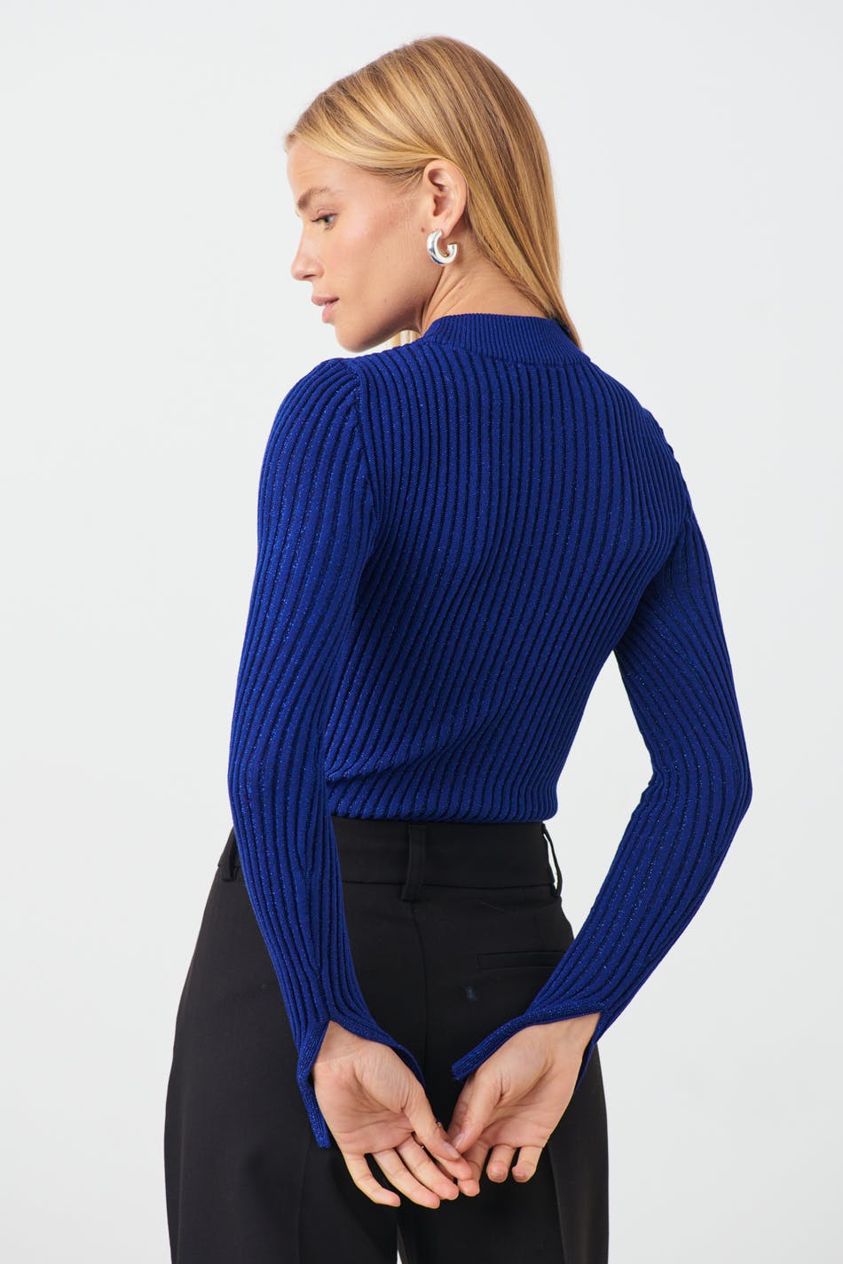 Knitted lurex top