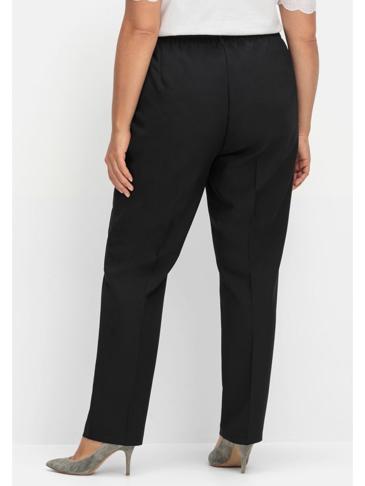 sheego Gerade Hose in schwarz günstig kaufen