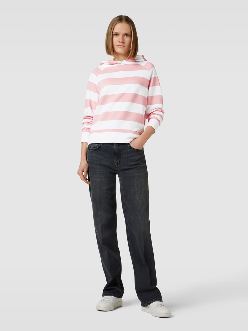 Hoodie mit Streifenmuster in pink