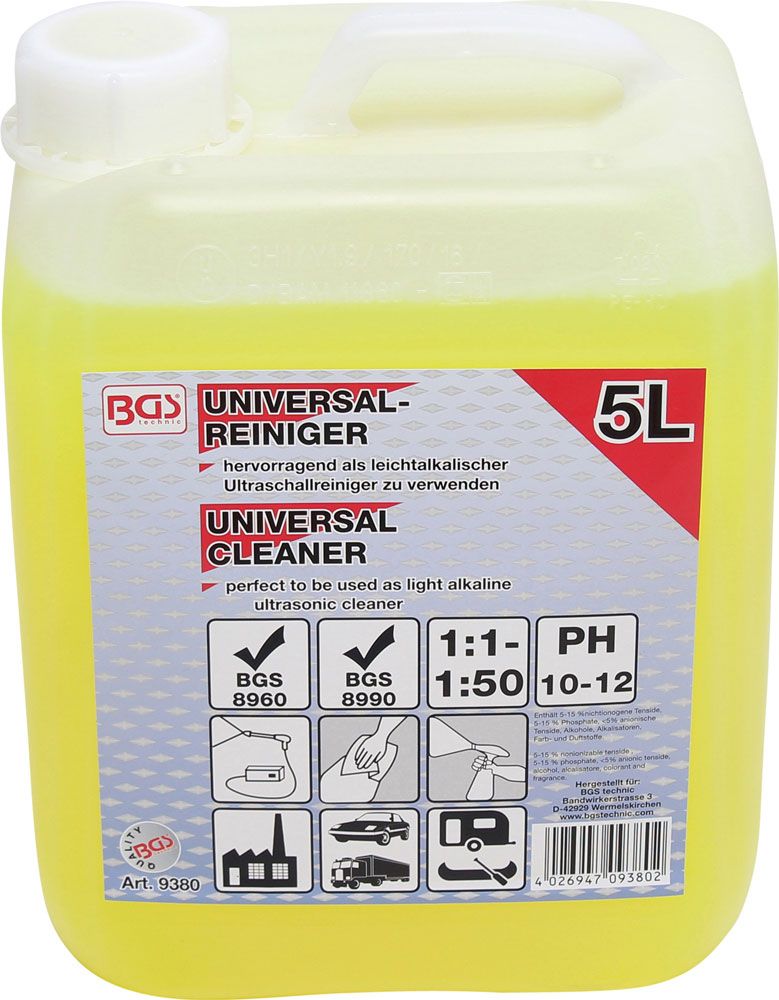 BGS technic Universal-Reiniger für Ultraschall-Teilereiniger 5L kaufen | Bike-Discount
