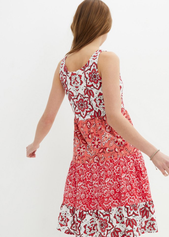 Baumwoll Jerseykleid, kurz