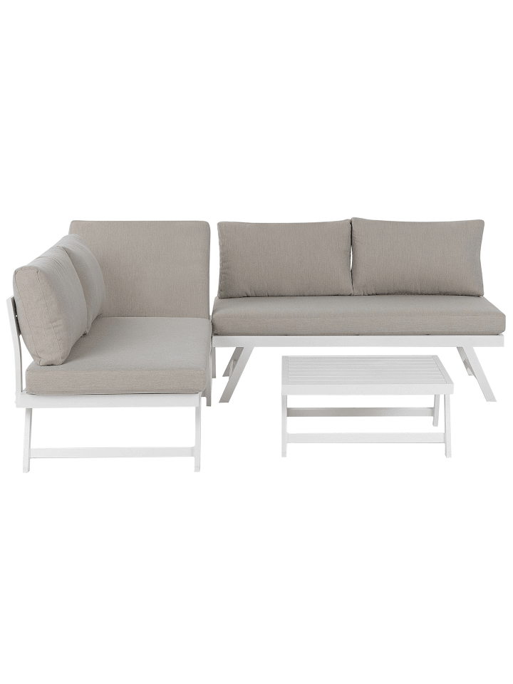 Beliani 2-tlg Lounge Set COCCORINO in Grau/Weiß günstig kaufen onesize