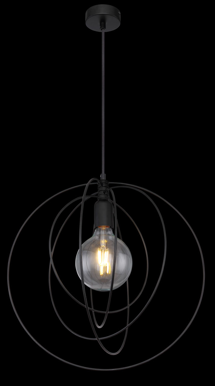 Globo Lighting - SARINI - Hängeleuchte Metall schwarz, 1x E27
