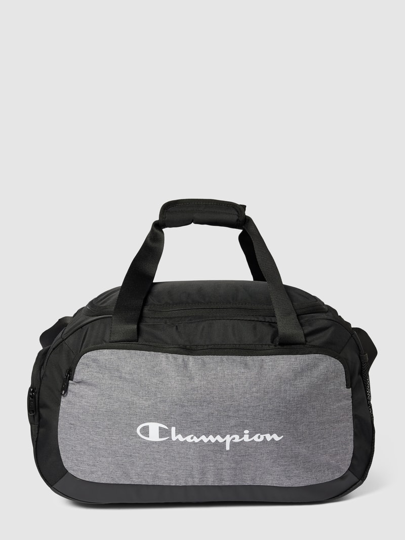 Weekender mit Label-Print in schwarz