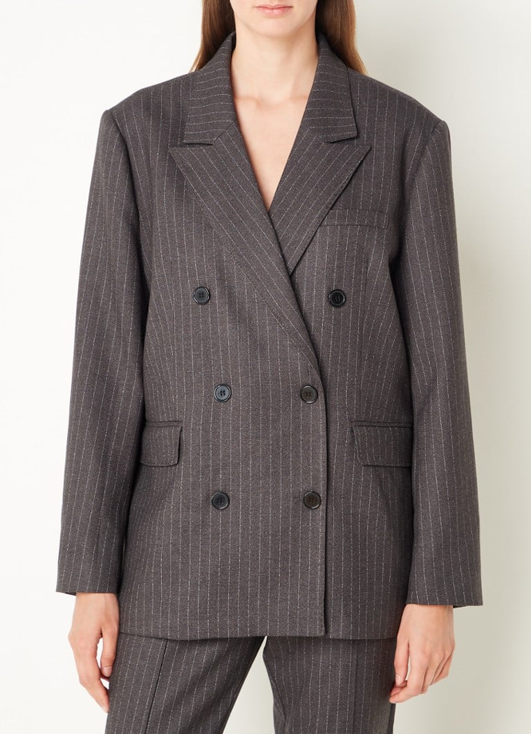 Aaiko Heidy double-breasted blazer with pinstripe