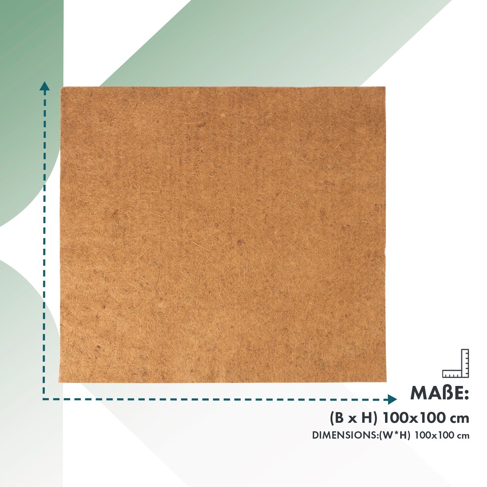 Karat Winterschutzvlies Kokos Filzmatte, Kälteschutz für Pflanzen, Biologisch abbaubar, 1 x 1 m