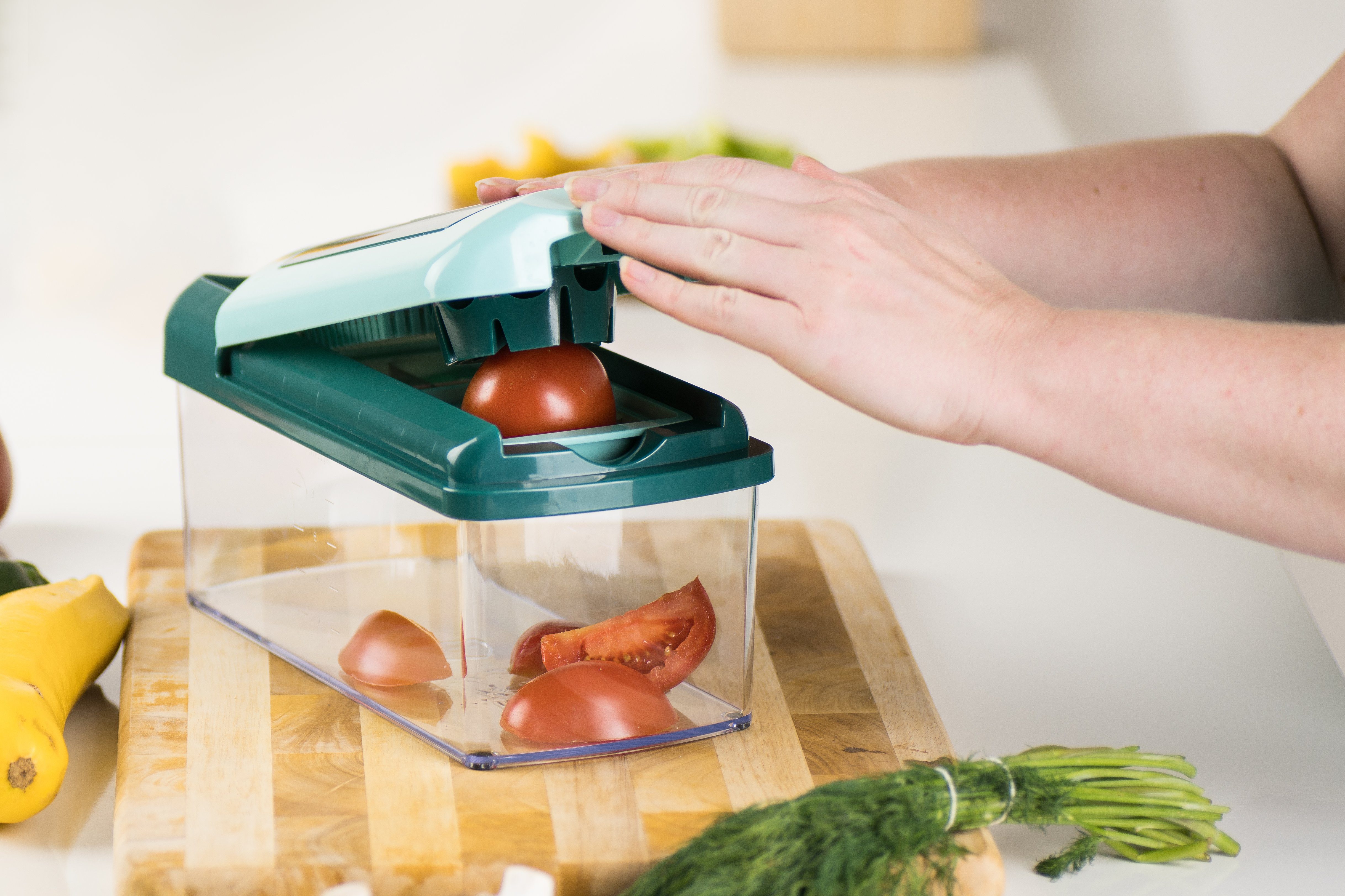 Genius Gemüseschneider Nicer Dicer Fusion, 13 Teile Obst- und Gemüseschneider Gemüse Set V Hobel