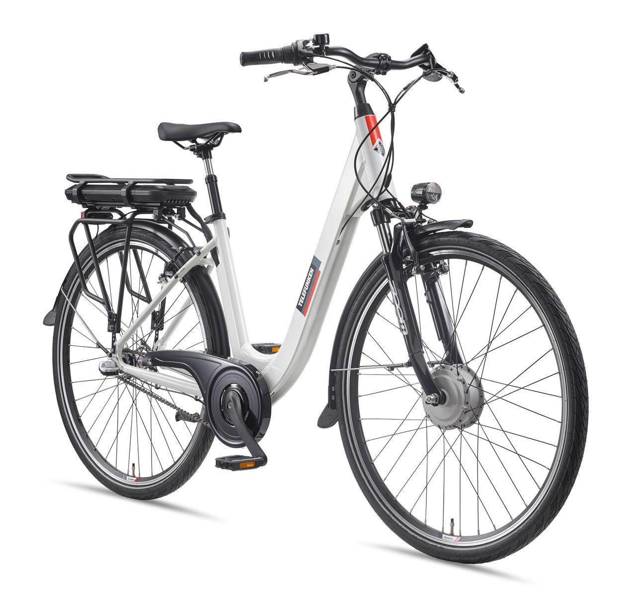Telefunken City E-Bike RC835 Multitalent mit 3-Gang Shimano Nabenschaltung, Weiß