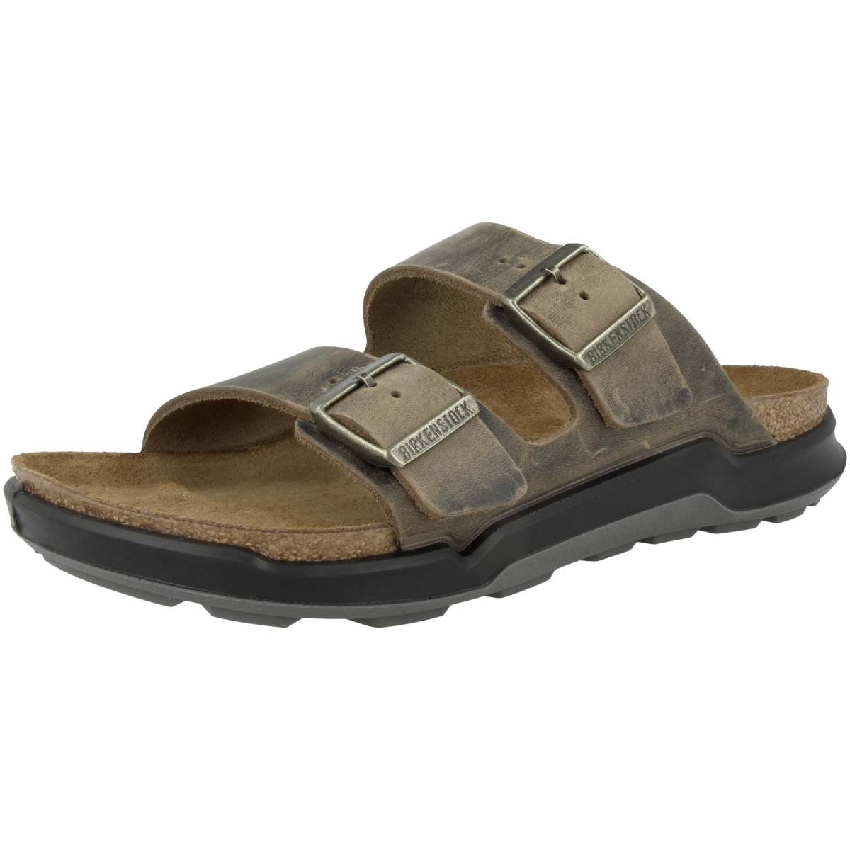 Birkenstock Arizona CT geöltes Nubukleder normal Sandale gruen