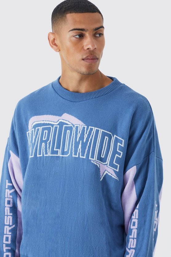 Kastiger Moto-Strickpullover