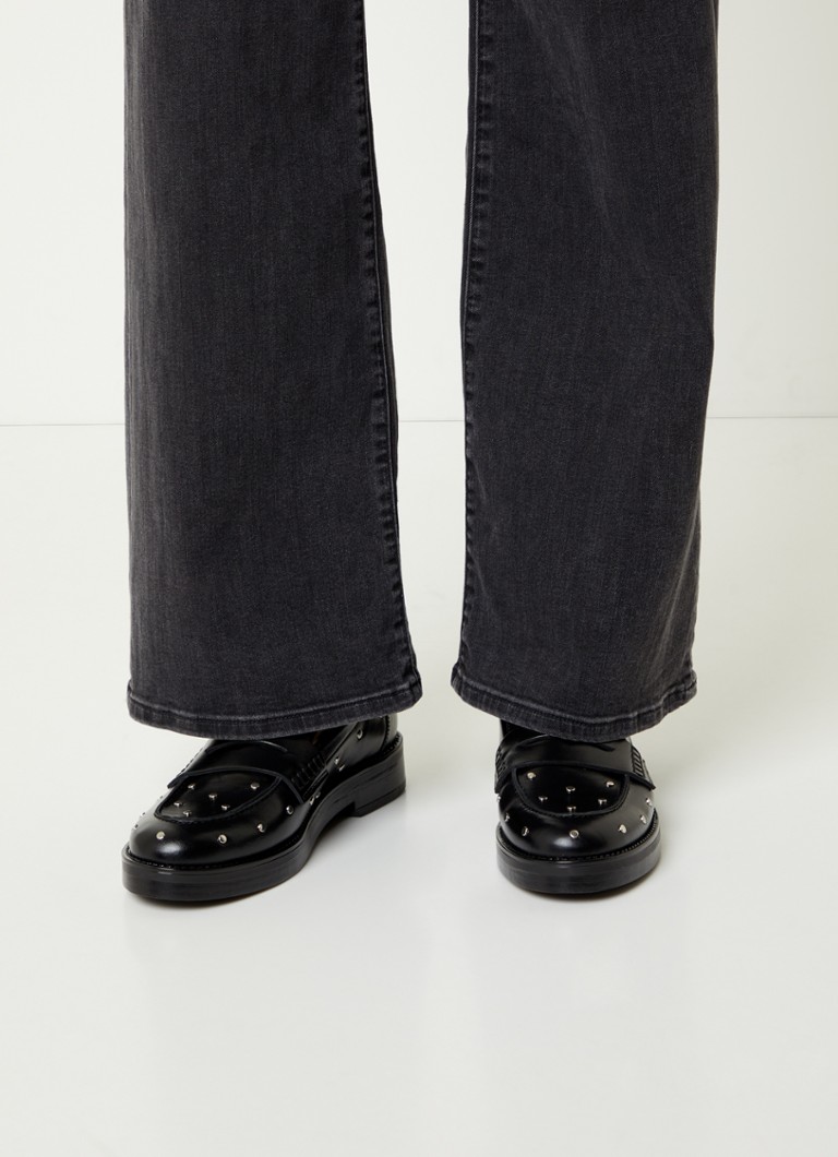 Jonak Mirnou leather loafer with studs