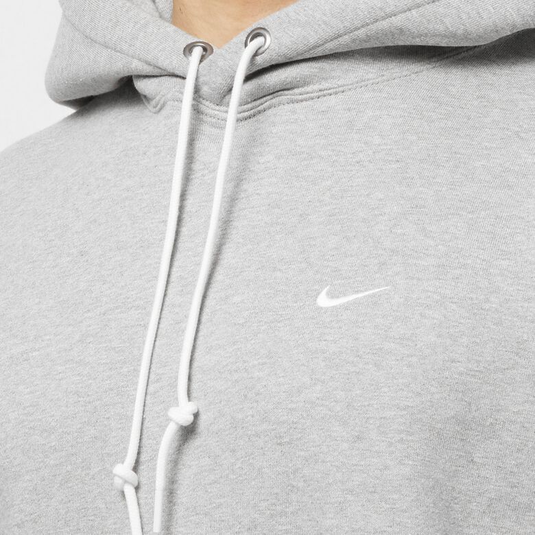 NIKE Solo Swoosh Fleece Hoodie dk grey heather/white