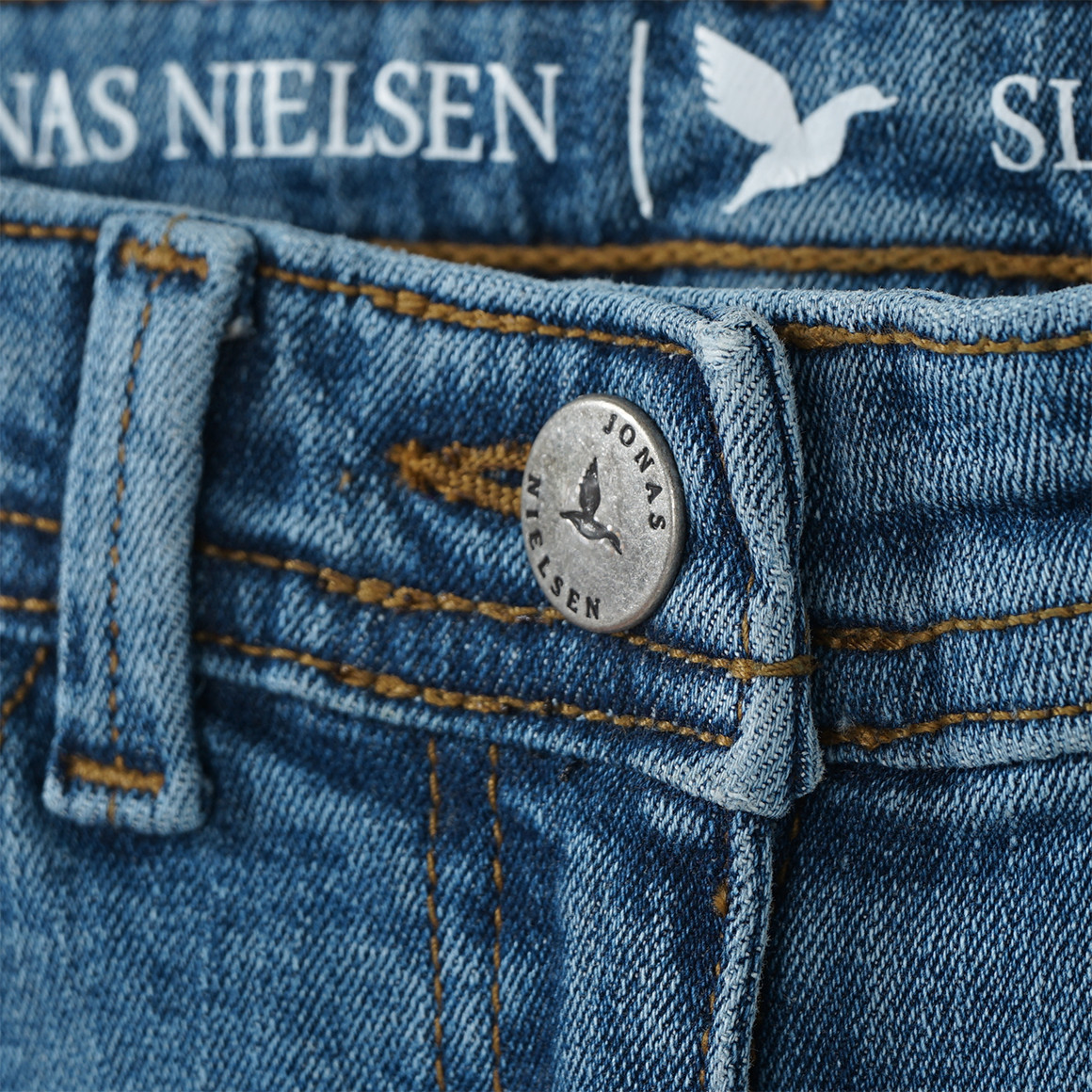 Mädchen Slim-Jeans mit verstellbarem Bund