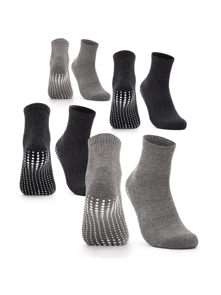 Occulto 4er Pack Stoppersocken Andi in Schwarz-Grau günstig kaufen