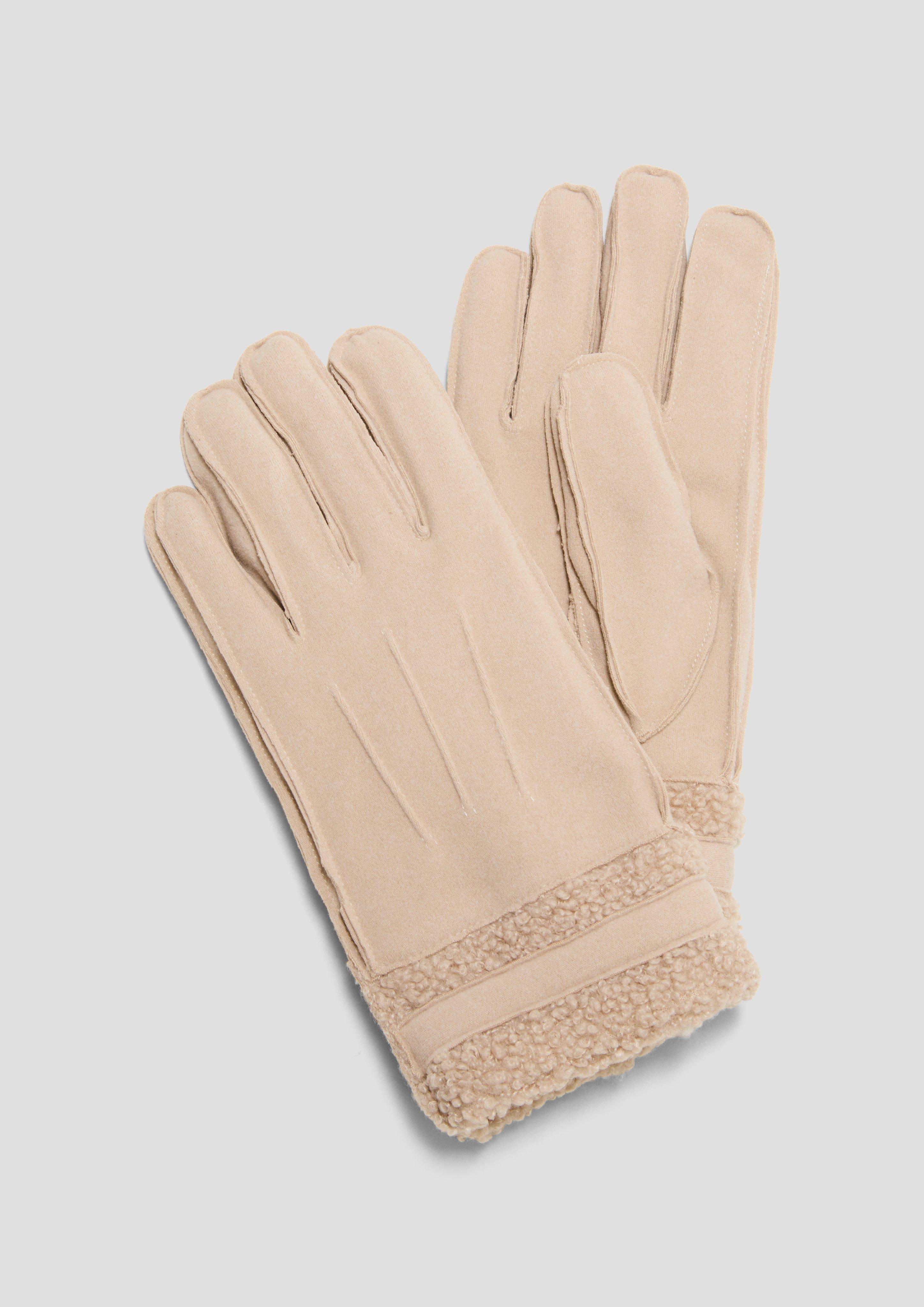 Fingerhandschuhe mit Teddyplüsch  2136602-82W2