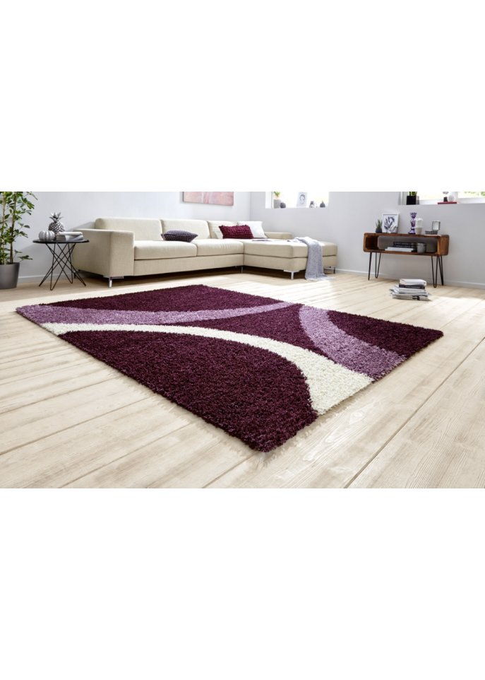 Hochflor Teppich mit modernem Muster
