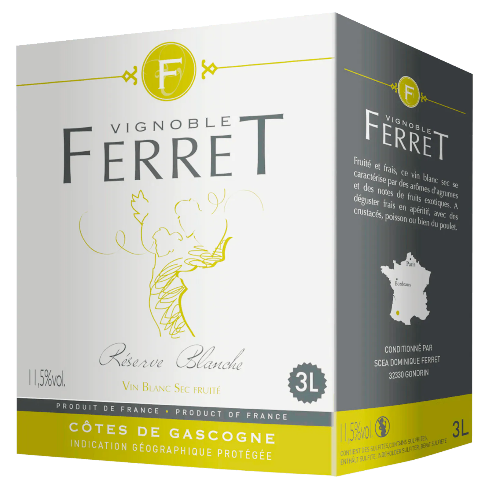 Vignoble Ferret Weißwein Réserve Blanche trocken 3,0l