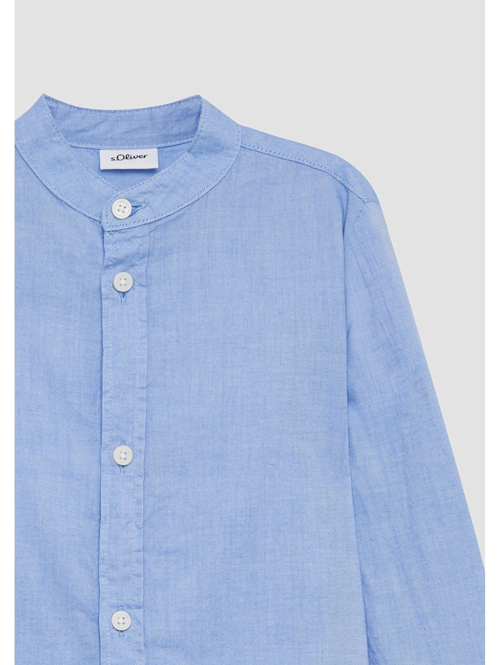 s.Oliver Hemd langarm in Blau günstig kaufen