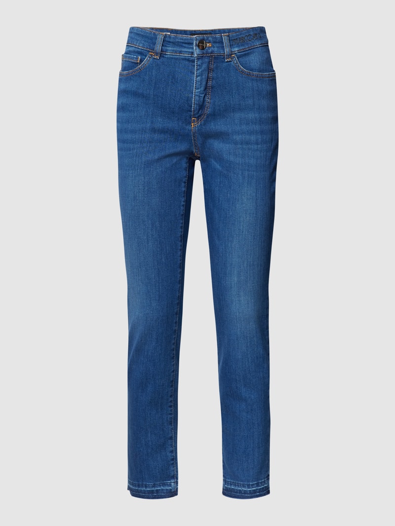 Regular Fit Jeans mit Kontrastnähten in jeans