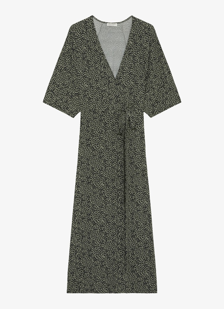 Vestido midi cruzado de punto estampado de Marc O'Polo