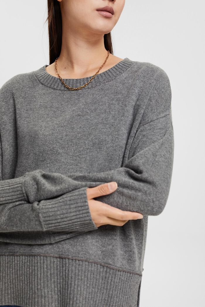 CURVY Strickpullover aus Wollmix