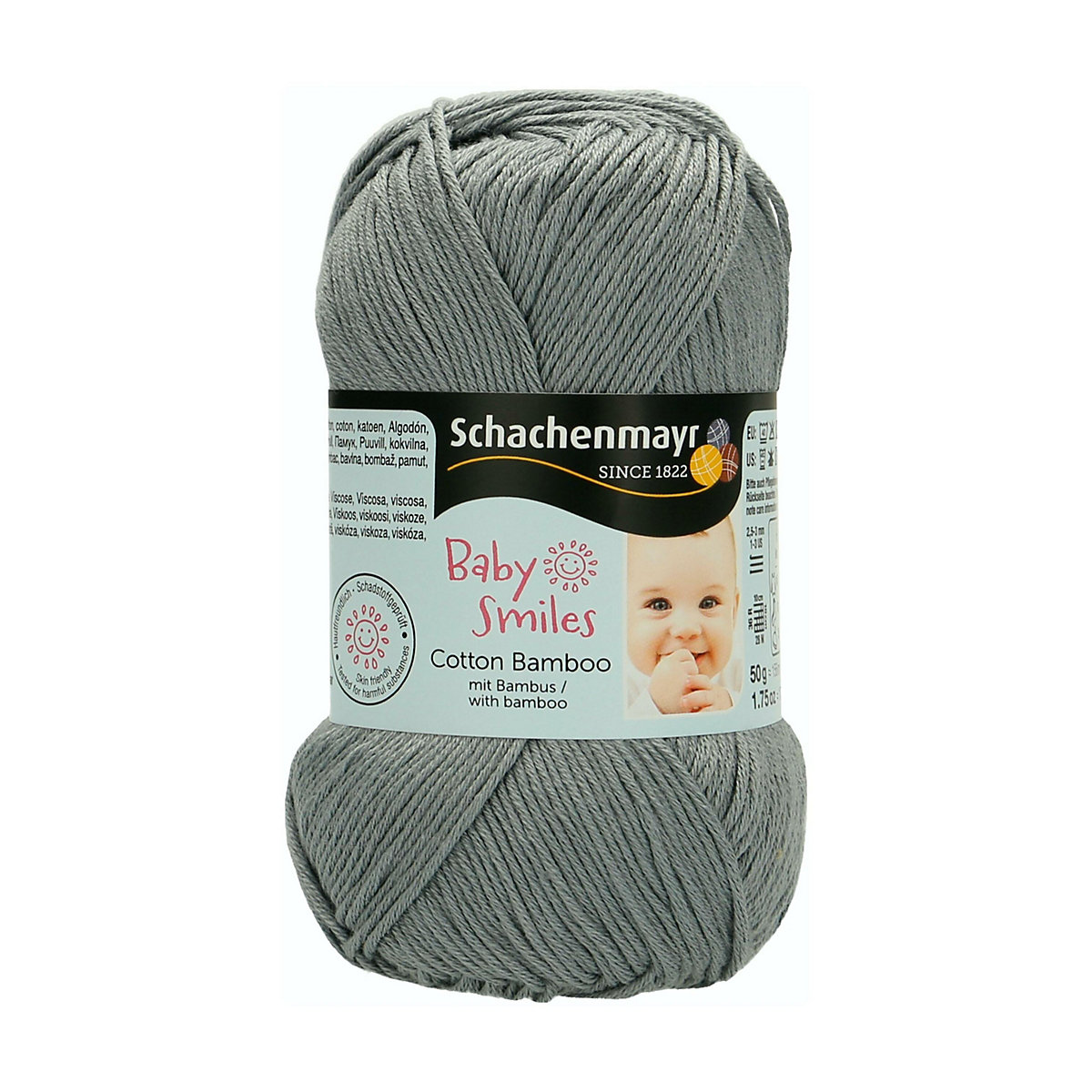 Handstrickgarne Baby Smiles Cotton Bamboo, 50g Anthrazit