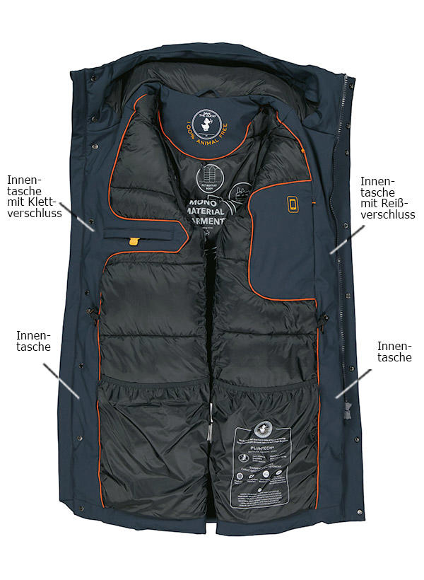 SAVE THE DUCK, Parka, Mikrofaser PLUMTECH®, navy