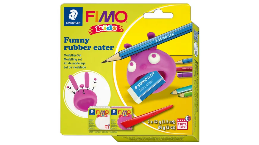 STAEDTLER Modelliermasse FIMO® Kids funny papers kit 84 g