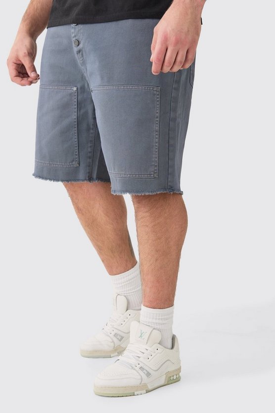 Plus lockere Twill Cargo-Shorts