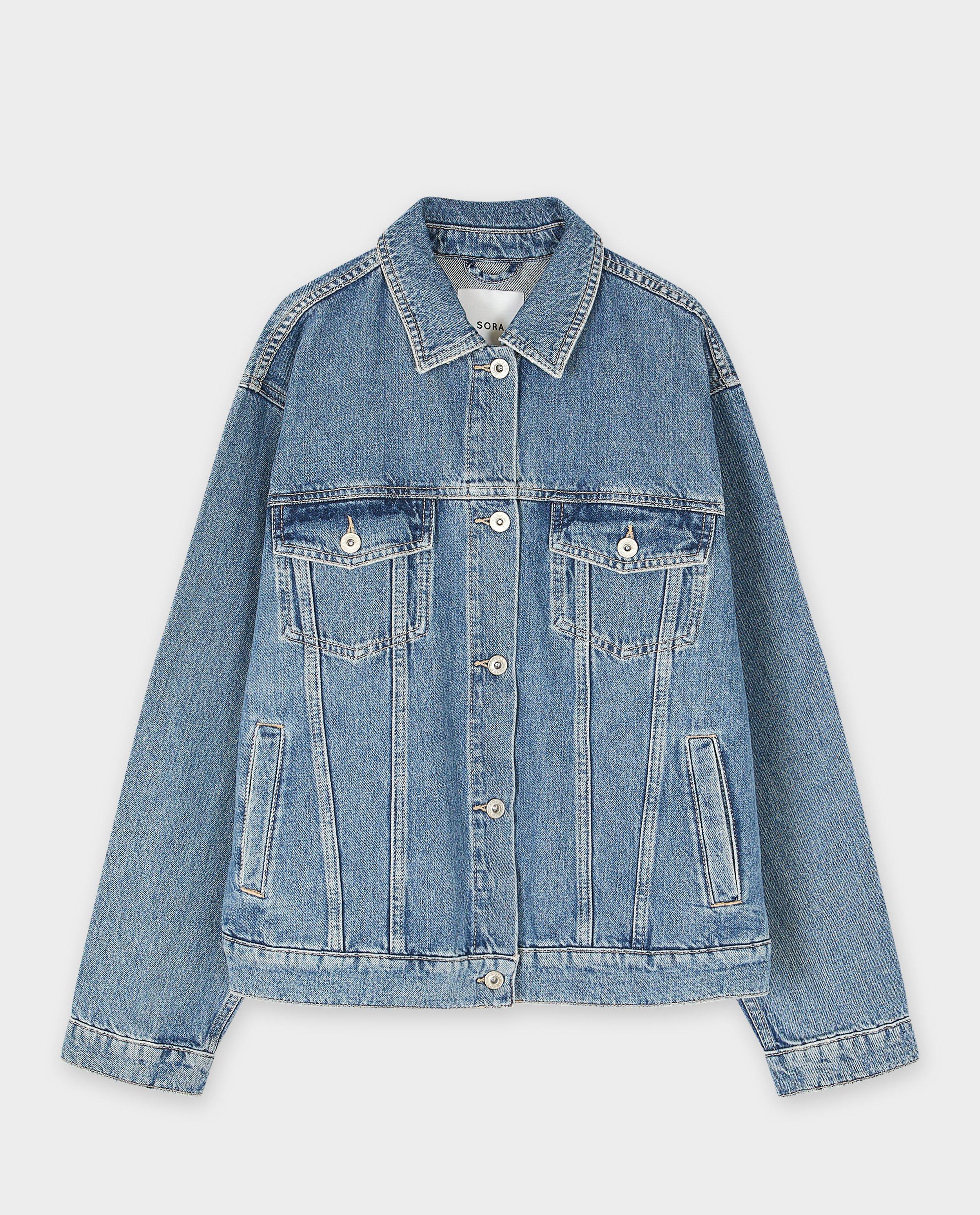 Vestă din denim Sora Blue albastră