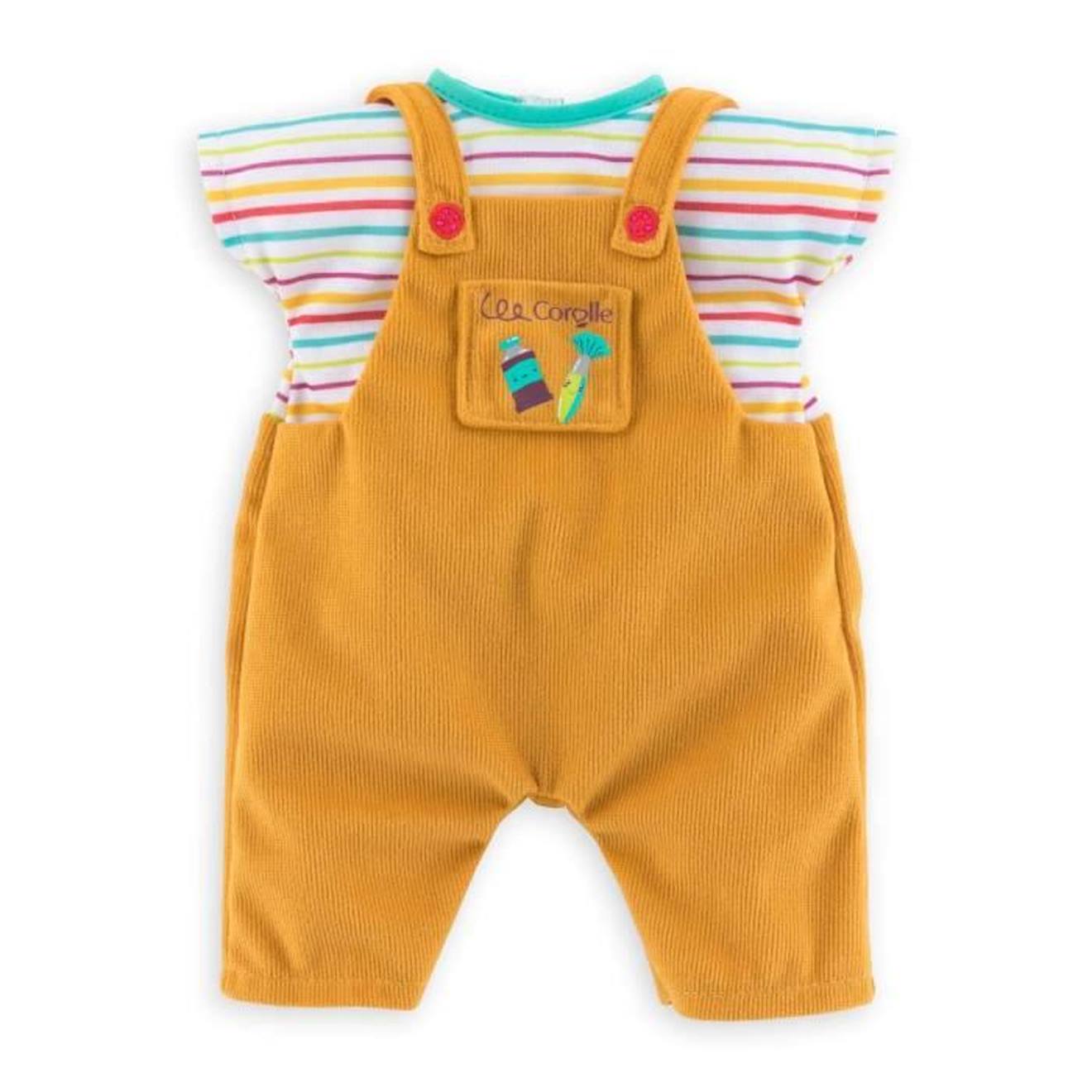 Vêtement pour grand poupon Corolle 36 cm : t-shirt et salopette petit artiste Coloris Unique jaune