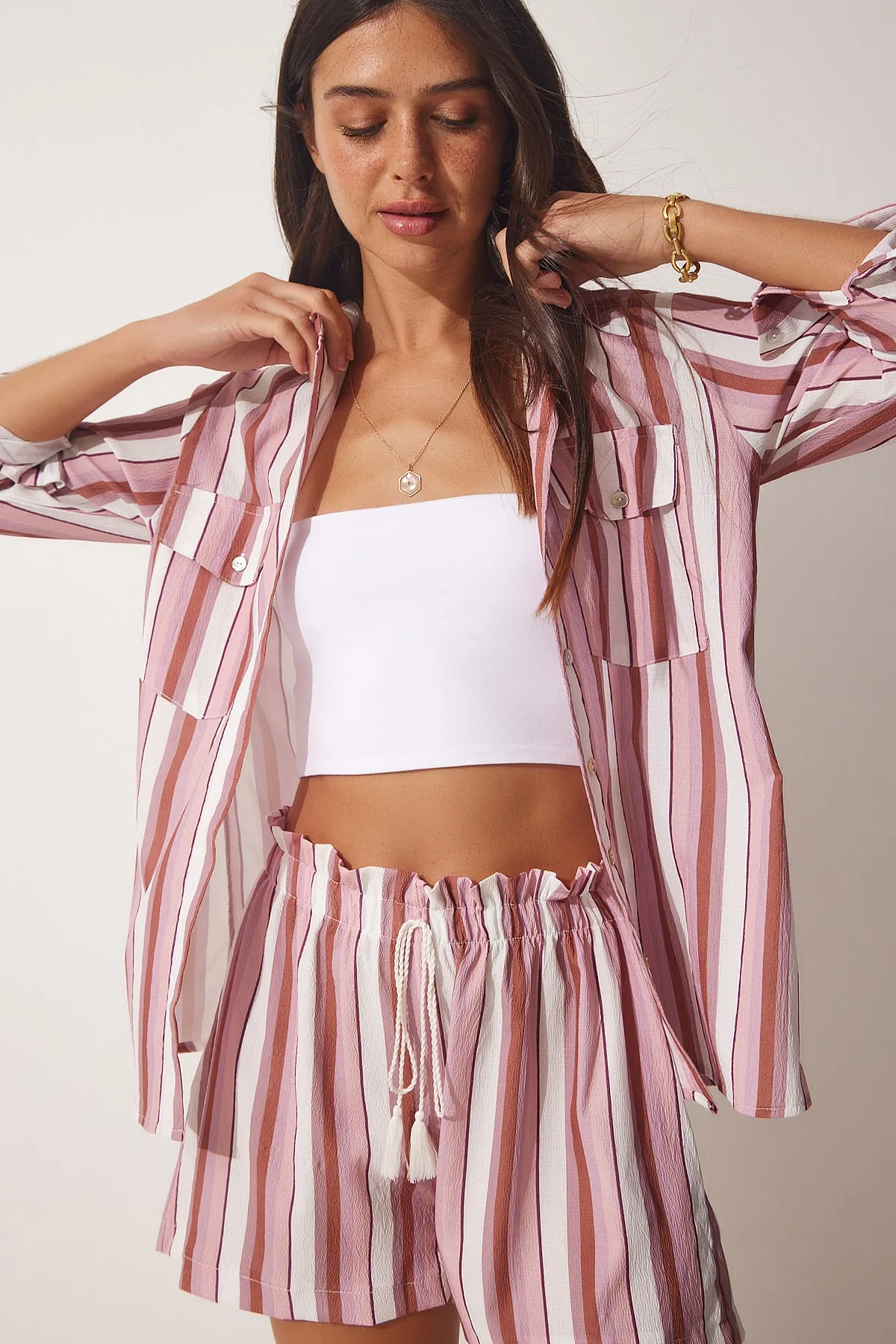 Happiness İstanbul  Zweiteiler - Rosa - Regular Fit