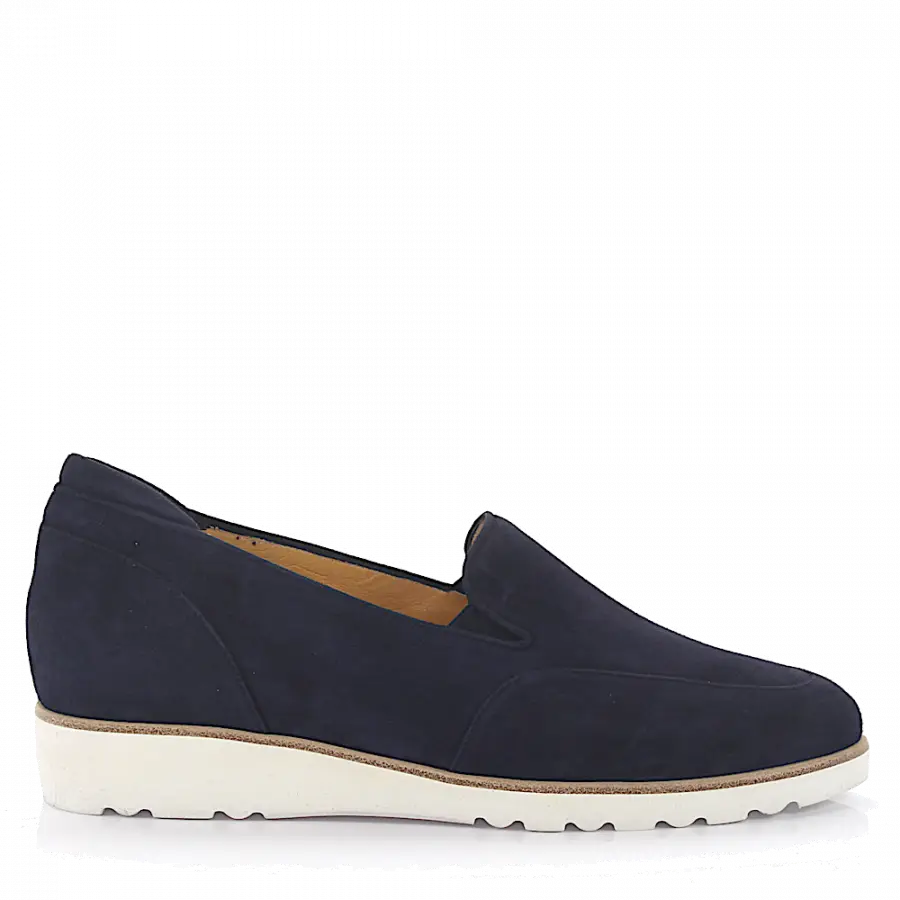Truman's - Loafer Kalbsleder Veloursleder blau - blau