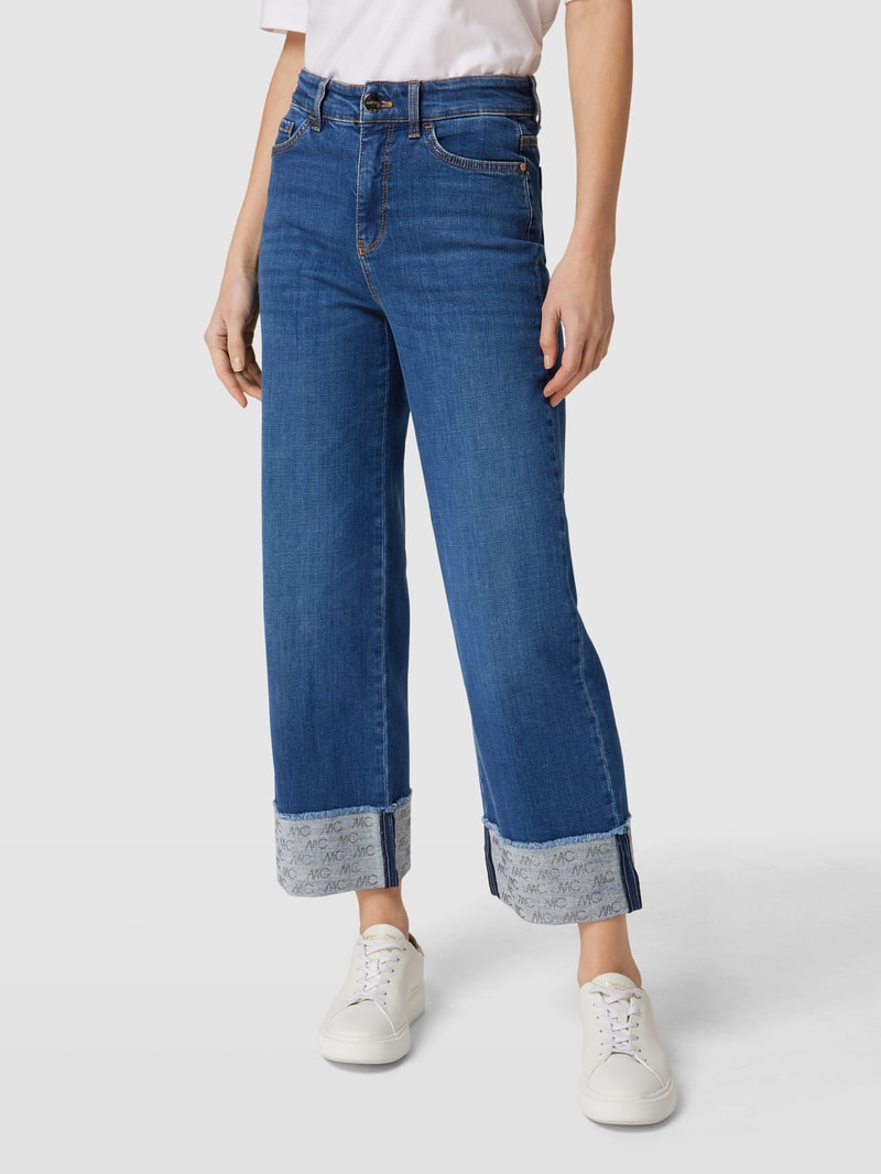 Feminine Fit Jeans mit Label-Design Modell 'FÈS' in jeans