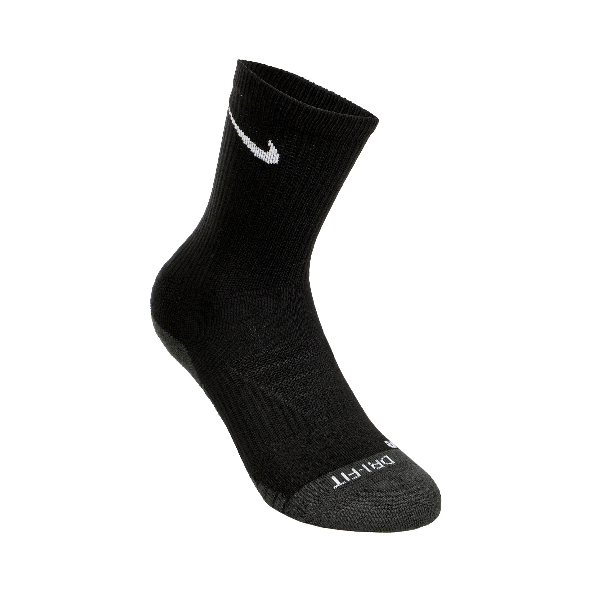 Dry Cushion Crew Sportsocken 3er Pack - Schwarz, Weiß