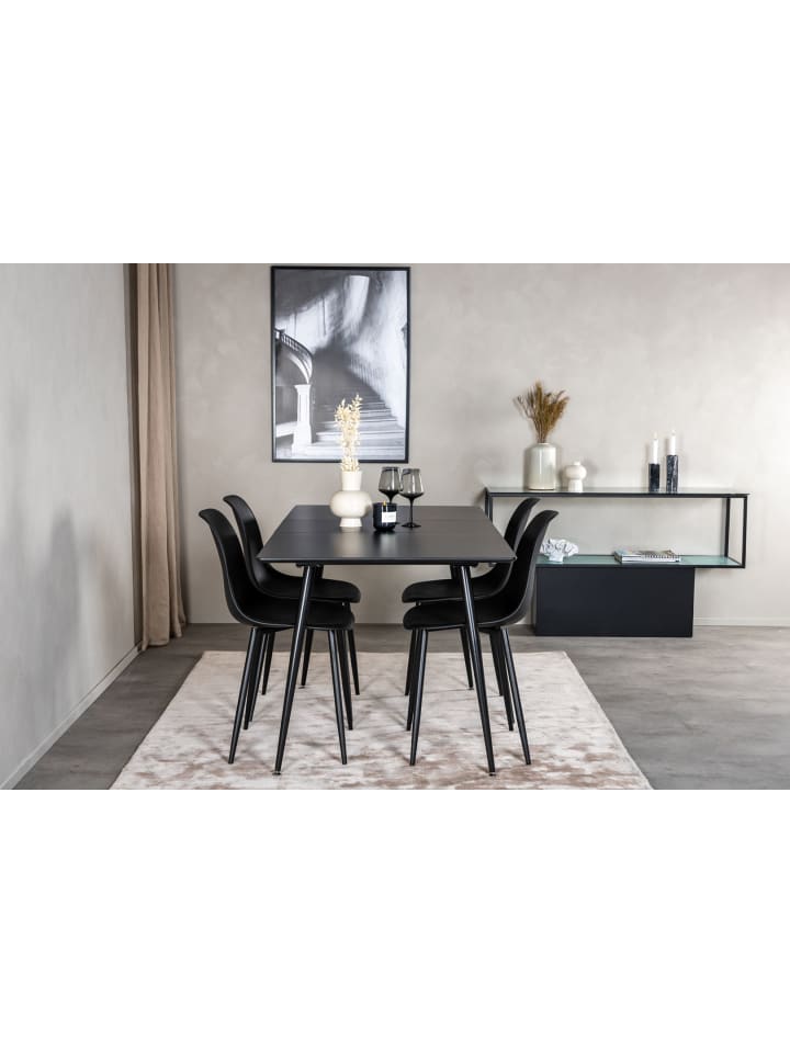 ebuy24 Essgruppe Silar 16 (5-teilig) Schwarz 90 x 120 cm günstig kaufen onesize