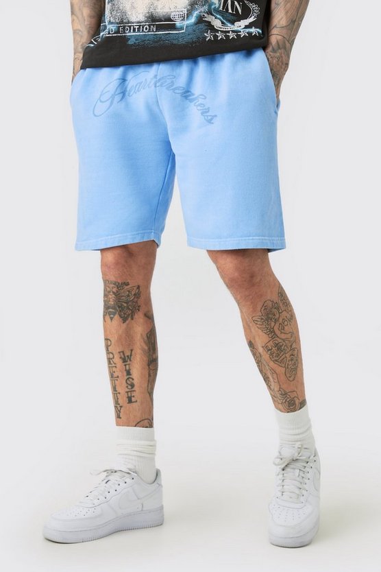 Tall Oversized Hearbreakers Shorts In Blue