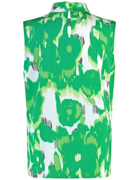 Ärmellose Bluse mit Alloverprint