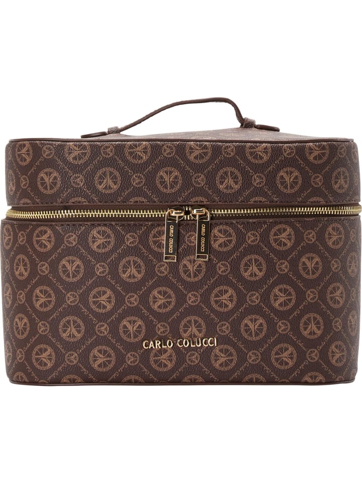 Carlo Colucci Kosmetiktasche Craighero in Braun günstig kaufen onesize