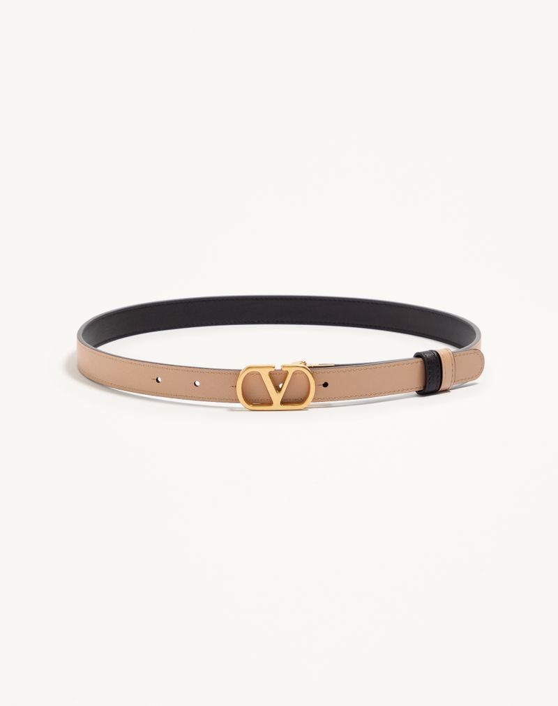 VLogo Signature vendbart bælte i skinnende kalveskind 20 mm