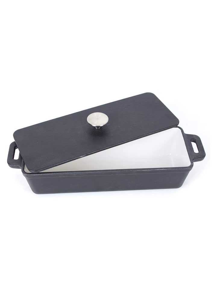 Echtwerk 2 tlg. Set Gusseisen Brotbackform mit Deckel 1.5 l in Schwarz günstig kaufen onesize