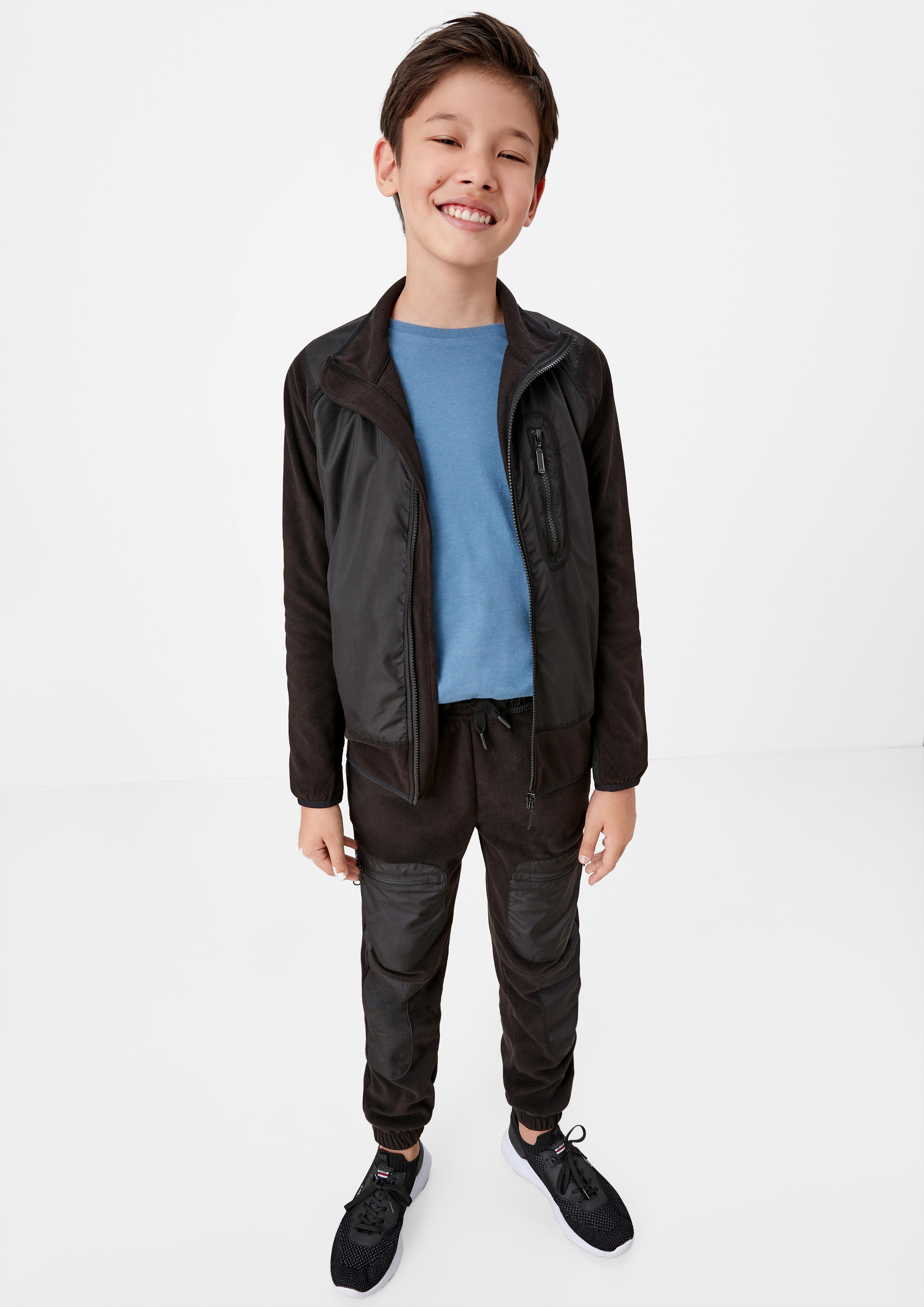 Fleecejacke mit Nyloneinsätzen  2123233-9999