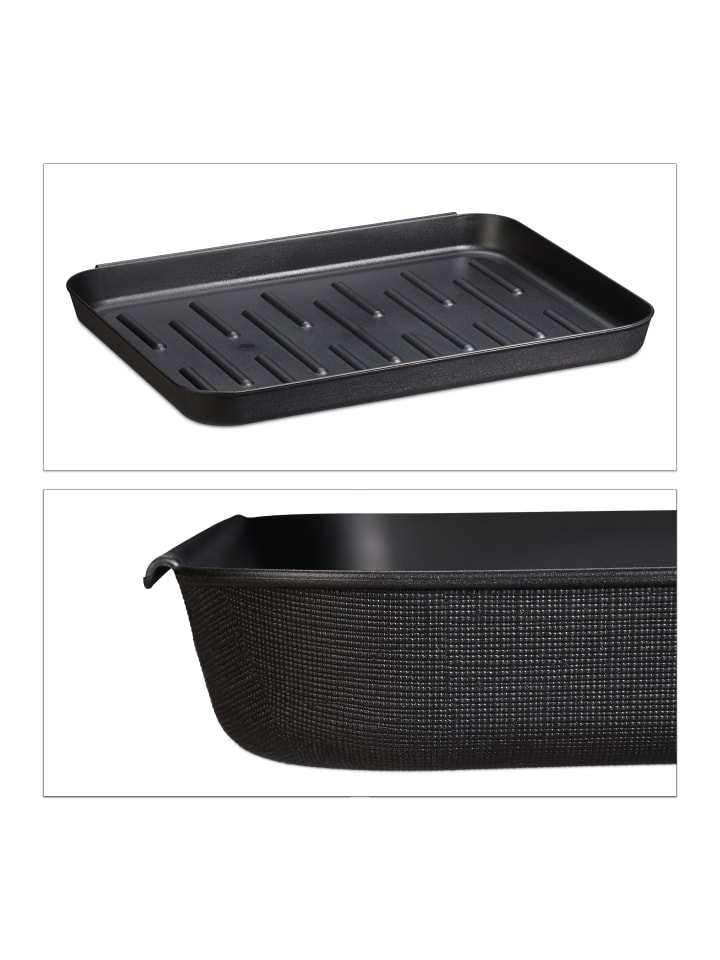 relaxdays 6x Schuhabtropfschale in Schwarz - (B)35 x (H)3 x (T)27 cm günstig kaufen onesize