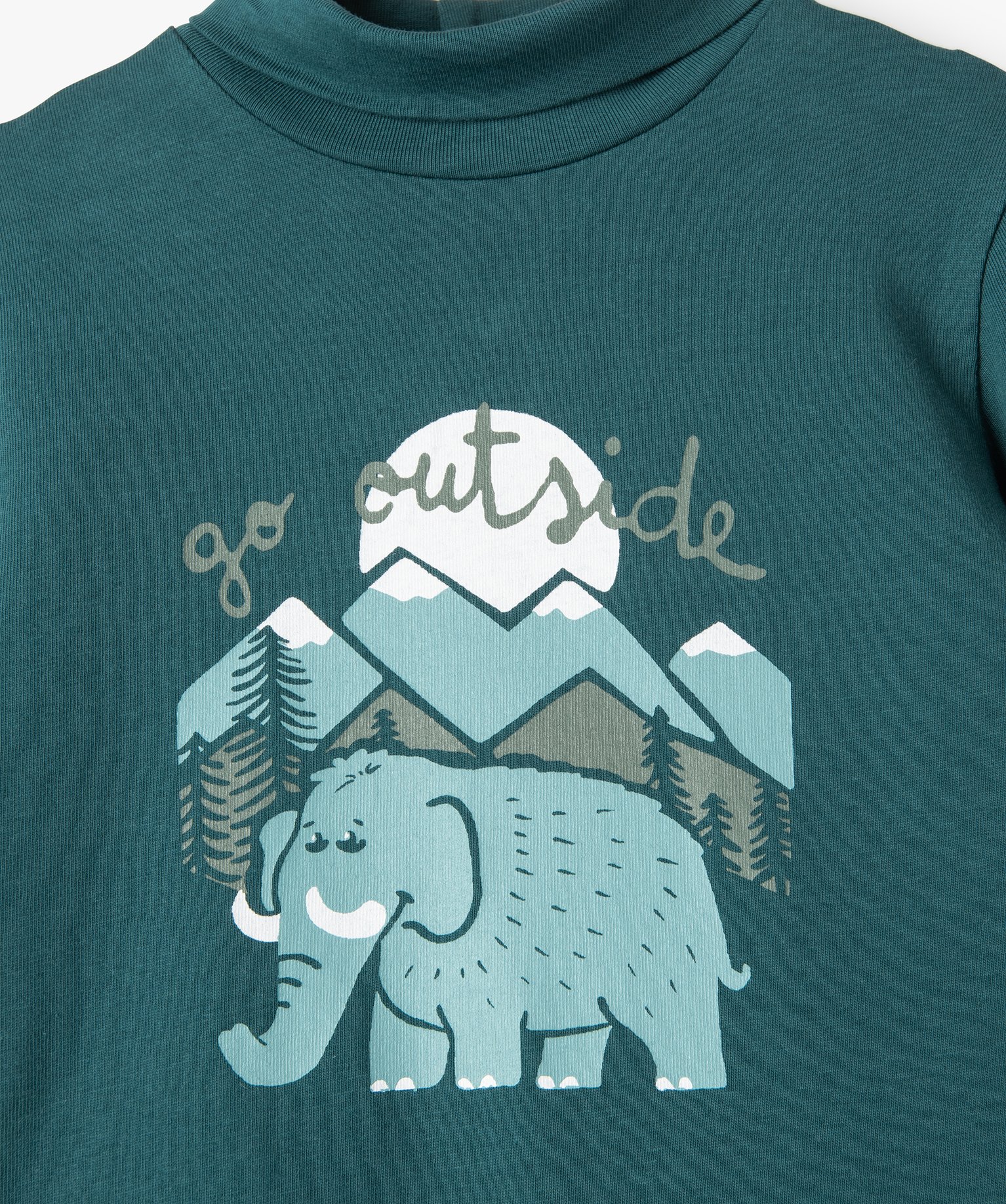 Tee-shirt bébé Garçon à manches longues et col roulé bleu | GEMO